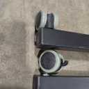 Hadulcet Small Standing Desk Adjustable Height, Mobile Stand Up Desk with Wheels, Portable Walking Pad Table Stand, Rolling Laptop Cart for Standing or Sitting, Black