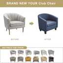 Waterproof Printed Club Chair Slipcover 2 Piece Stretch Accent Barrel Chair Cover Armchair Sofa Slipcovers Removable Tub Chair Cover Furniture Protector Chair Covers for Living Room,Color 76