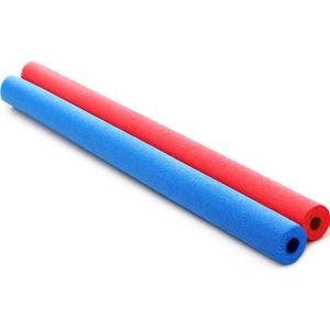 2 Pack Jumbo Pool Noodles Floating Pool Noodles Foam Tube Extra Large Hollow Floating Training Device Swimming Craft Projects Padding Bumper(40 x 1.6 Inches,Blue, Red)