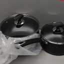 RATWIA Nonstick Saucepan Set - 2 Quart and 3 Quart,Ultra Non Stick Sauce Pan Small Pot with Glass Lid,Great for Home Kitchen Restaurant,Black