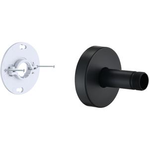 3 Inch Shower Arm with Flange and Stabilizer Bracket, Ceiling Mount Replacement Rain Shower Head 304 Stainless Steel Straight Arm For Fixed Shower Head, Matte Black