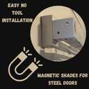 Magnetic Shades for Steel Door Windows | 1 Magnetic Blinds for Metal Doors | Glass Door White Mini Blinds or Covers | 25" X 40" (White 25" X 40")