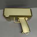 Money Gun Make It Rain Toy Gun Spary Prop Paper Fake Gun, Handheld Money Shooter Gun Cash Cannon Money Thrower Gun for Movies Party Supplies (Gold)