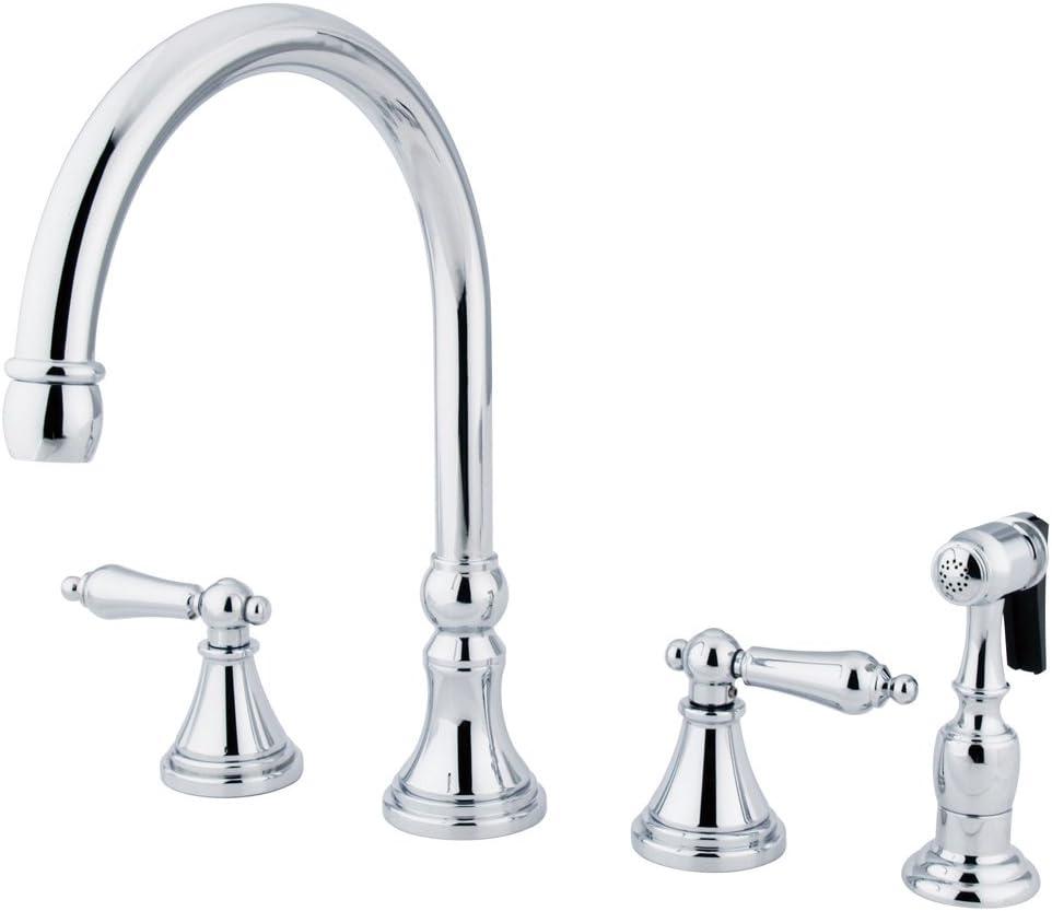 Kingston KS2791ALBS Widespread Kitchen Faucet, Polished Chrome