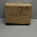 4-Light Farmhouse Drum Chandelier, Rustic Industrial Round Metal Hanging Light Fixture for Dining Room Foyer Entryway Kitchen Bedroom Living Room, Antique Woodgrain Finishe