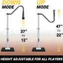 PLAYAPUT 2 in 1 Baseball & Softball Hitting Tee with Handrolled Rubber Top | Aluminum Stem,Metal Base,Height Adjustable Baseball Tee For Batting,Swing,Hitting Trainer To Improve Timing,Power & Accuracy
