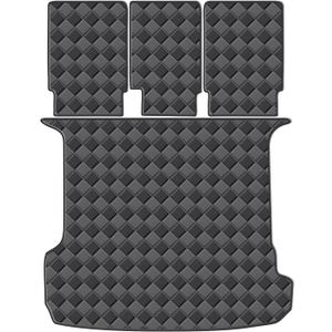 Cargo Mat & Backrest Mats for 2017-2024 Audi Q7 / SQ7 5 Seats Accessories, All Weather Waterproof Rear Cargo Liner Rear Trunk Liner Back Seat Cover Protector