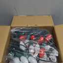 Vintage C9 LED Christmas Lights Outdoor, 100 Feet String with 100 Shatterproof Matte Bulbs, Connectable Waterproof Tree Lights for Holiday Roofline Backyard Garden Decor, Red & Pure White