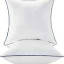 18x18 Inch Pillow Inserts Set of 2-100% Cotton Cover, Throw Pillow Inserts for Couch, Sofa, or Bed (2 Pack, 18x18 Inch)