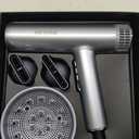 Hair Dryer, Professional Brushless Motor Ionic Hair Blow Dryer with Diffuser, Magnetic Nozzles, 0.83Pound, 2000W, 60dB, 3 Heat Settings & 3 Speed & Cold Settings (Silvery)