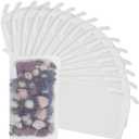 15PCS Media Bags for Aquarium, Extra Fine Mesh Bag Reusable Nylon Net Aquarium Filter Bags with Plastic Zipper for Extra Fine Resins Filter, 2.4 x 4 Inch