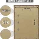 DABLUE 24x36 Poster Frames Rustic Wood Picture Frames for Wall Hanging Vertically or Horizontally, 2 Pack of Brown 36x24 Frames