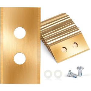 Huazu Replacement Blades for Mammotion Luba & Yuka All Series, 36pcs Titanium-Coated Robotic Replacement Lawn Mower Blades with Washers & Screws