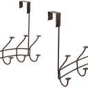 Spectrum Diversified Windsor Over The Door Hook Rack, 6 Hook, Bronze (Pack of 2)