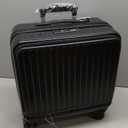 Lekebobor 16 Inch Small Carry on Luggage with Wheels, Airline Approved Hard Shell Suitcase with TSA Lock Front Pocket for Travel for Women Men, Black - Missing Key