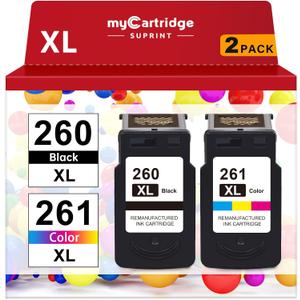 260XL 261XL Ink Cartridges Replacement for Canon 260 and 261 Ink Cartridges Printer Ink 260 and 261 Combo Pack Pixma TS6420a TS6400 TS6420 TR7020a TR7000 TR7020 TS5320 TS5300 PG-260 XL CL-261 XL