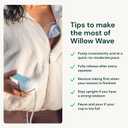 Willow Wave - Wearable Manual Breast Pump - Fits Fully in Bra - Ergonomic Handle - 24mm Soft Silicone Flange - Wearable Breastfeeding Pump - Hospital Grade Suction - Postpartum Essentials - Holds 5oz