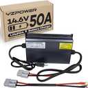 YZPOWER 14.6V 50A LifePO4 Battery Charger for Marine Boat RV Lawn Motor Motorcycle Golf Cart12v Deep Cycle Rechargeable Batteries Charger AC-DC Charger
