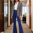 Sunzel Mini Flare Leggings for Women, High Waist Yoga Pants with Tummy Control, Casual Gym Workout Bootcut Leggings (Blue, S)