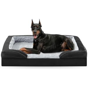FURTIME Orthopedic Dog Bed for Extra Large Dogs - XL Plus Waterproof Dog Sofa Beds, Supportive Foam Pet Couch Bed with Removable Washable Cover, Waterproof Lining and Nonskid Bottom, Black (48.0''Lx35.0''Wx6.5''Th) FURTIME Orthopedic Dog Bed for Extra Large Dogs - XL Plus Waterproof Dog Sofa Beds, Supportive Foam Pet Couch Bed with Removable Washable Cover, Waterproof Lining and Nonskid Bottom, Black (48.0''Lx35.0''Wx6.5''Th)