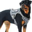Auroth Tactical Dog Harness for Large Dogs No Pull Adjustable Pet Harness Reflective K9 Working Training Easy Control Pet Vest Military Service Dog Harnesses Grey XL (XL(Neck:20-31",Chest:26-42"),75-135 lbs)