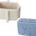 Retro Cassette Player Recorder Candle Mold, 3D Vintage Cassette Player Boombox Silicone Mold for Fondant, Epoxy Resin, Soy Wax Candle, Polymer Clay, Plaster, DIY Crafts (Recorder)