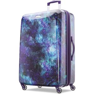 American Tourister Moonlight Hardside Expandable Luggage with Spinner Wheels, Cosmos, Checked-Large 28-Inch