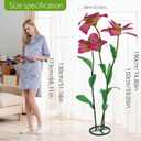 Giant Artificial Flower 3PCS 3D Realistic Waterproof Fake Flowers Durable Easy Maintenance Perfect for Home Garden Weddings Events Christmas Graduation Party Decorations (Mauve)
