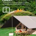 Inflatable Camping Tent,2/4/6/8 Person Glamping Inflatable Tents with Awning, Quick Setup Blow Up Tents with Pump, Waterproof Oxford Inflatable House for Camping, Air Glamping Hot Tents for Adult, 4-6 Person /Beige