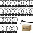 30 Pack Bulk Headphones for Kids Students School Classroom Adjustable with 3.5 mm Jack for Library Children Adults(005 Black Headphones)