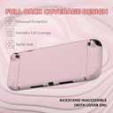 PlayVital Hard Case for Nintendo Switch 2 with Extra Stand & Thumb Grip Caps | Split Design, Dockable Protective Full-Body Shell Cover for Nintendo Switch 2 | Solid Color Series, Cherry Blossoms Pink