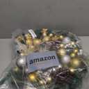 Christmas Wreaths for Front Door, 24 Inch Winter Wreath with Flocked Norfolk, Gold Silver Star Ball Ornaments, Pinecone, Poinsettias, Christmas Door Decorations, Holiday Wreath Xmas Indoor Outdoor