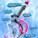 QingSong Full Face Snorkel Mask for Adults, Snorkeling Gear with Camera Mount, 180 Degree Panoramic View Snorkel Set Anti-Fog Anti-Leak (Large-X-Large, 2 Pack - Black+Pink)