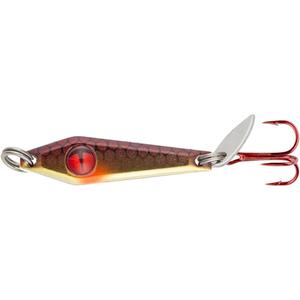 Northland Tackle Tungsten Slim Spoon, Fast-Sinking Thin Profile Ice Fishing Lure for Walleye, Crappie, & More, 12 Colors, Oz, Oz, Oz Lure Sizes (3/8 Oz, Super-Glo Red Gold), Gum-Ball Auto-Glo Jigs
