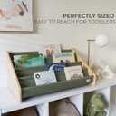 ZICOTO Decorative Wooden Bookshelf for Kids Rooms - Keeps Plenty of Books Neatly Organized & Within Reach for Toddlers - Easy Install Montessori Book Shelf for Baby's Bedroom or Playroom Decor