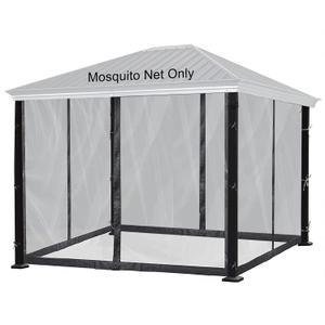 10x10 Gazebo Mosquito Netting, Universal Replacement Screen Walls, with Zippers, Easy to Install, Fit for Most Gazebo Canopy (Black)