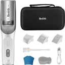 Baby Hair Clipper with Vacuum - Hair Trimmer for Kids and Toddlers - Waterproof, Rechargeable, Cordless Hair Cutting Machine for Children (with Bag)