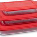 Pyrex Basics 3-Pack Glass Baking Dish Set (2QT, 3QT, 4.8QT) With BPA-Free Lids, Rectangular Glass Bakeware, Dishwasher, Microwave, Freezer & Pre-Heated Oven Safe