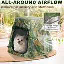 Pop Up Dog Tent Cat Tent Outdoor Indoor Breathable Dog Camping Tent Portable Travel Puppy House Foldable Pet Tent with Sunshade Cool Mesh Kennel for Dogs Cats Hiking with Ground Stakes & Washable Pad, Medium