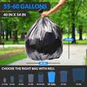 Reli. 55-60 Gallon Trash Bags Heavy Duty | 150 Count | 50-60 Gallon | Large Black Garbage Bags | Made in USA