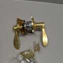 SCHLAGE Accent Lever with Camelot Trim Bed and Bath Lock in Satin Brass - F40 ACC 608 CAM (Privacy)