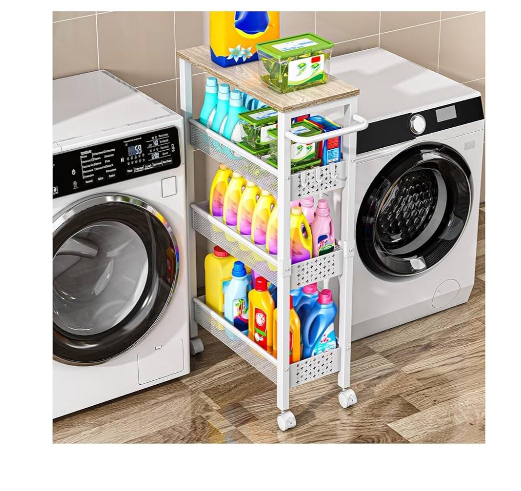 Slim Storage Cart, 5.9 in. width