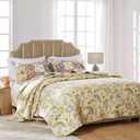 Greenland Home Blooming Prairie 100% Cotton Authentic Patchwork Reversible Quilt Set, 3-Piece King/Cal King, King/California King