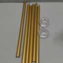 TVWOO Gold Decorative Crystal Curtain Rods  Pack:Heavy Duty Adjustable Window Curtains Rods for Living Room Bedroom,Brass Gold Modern Acrylic Drapery Rods Set with Clear Bling Diamond Finials,18-45"