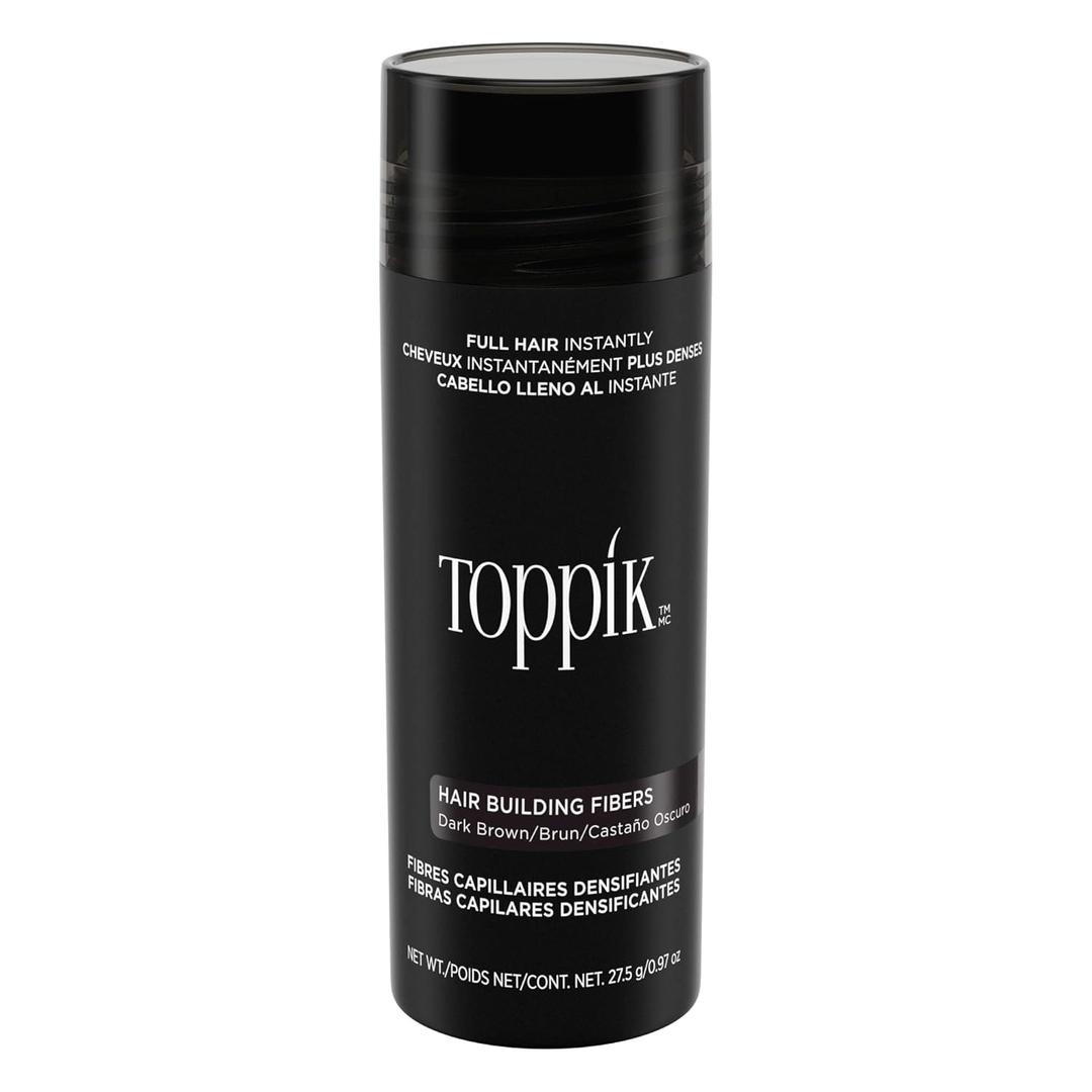 Toppik Hair Building Fibers, Fill In Fine or Thinning Hair Instantly Thicker, Fuller Looking Hair (0.97 Ounce (Pack of 1), Dark Brown)