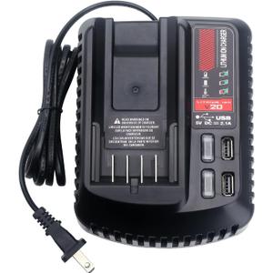 CMCB104 Replacement for Craftsman 20V Max Battery Charger, Compatible with V20 Lithium Batteries CMCB101 CMCB204 CMCB202 CMCB201 CMCB209 CMCB205 CMCB102 CMCB100 Power Tool