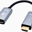 CORN HDMI to DisplayPort Adapter 4K@60Hz High Speed HDMI Male to DP Female Converter Cable Compatible for PC Graphics Card Laptop Mini NS PS5/4 Xbox One/360