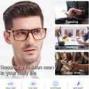 MARE AZZURO Oversized Square Reading Glasses Men Large Readers Big Face 1.00 1.25 1.50 1.75 2.00 2.25 2.50 2.75 3.00 3.50 4.00 5.00 6.00 (Tortoise, 500)