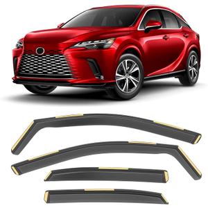 Shatterproof in-Channel Window Rain Guards for 2023-2025 Lexus RX350 RX350h RX450h+ RX500h, Extra Durable Window Deflectors, Vent Window Visors for Cars, Vent Deflector, 4pcs