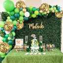 4 x Leopard & Cheetah Print Foil Balloons, 6Pcs Large Metallic Leopard print Round Balloons, 22 Inch Big Round Foil Balloon for Camo Animal Jungle Adventure Birthday Party Baby Shower Wedding Decorations